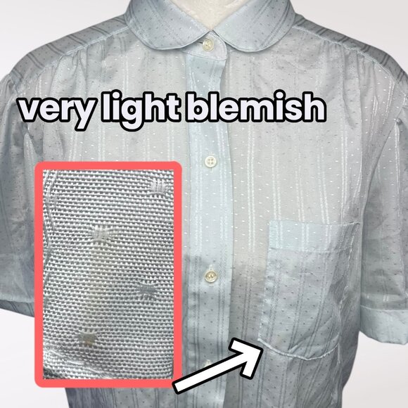 Vintage Classic Elegance Shirt Sleeve Button Down Shirt Light Blue Size XL - Picture 9 of 9